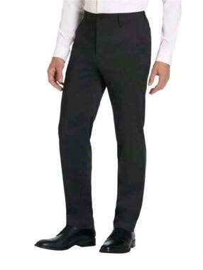 TED BAKER MEN'S STRAIGHT LEG DRESS PANT, BLACK, MENS SIZE 30X29